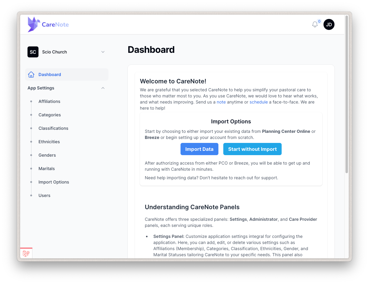 CareNote Pastoral Care Management