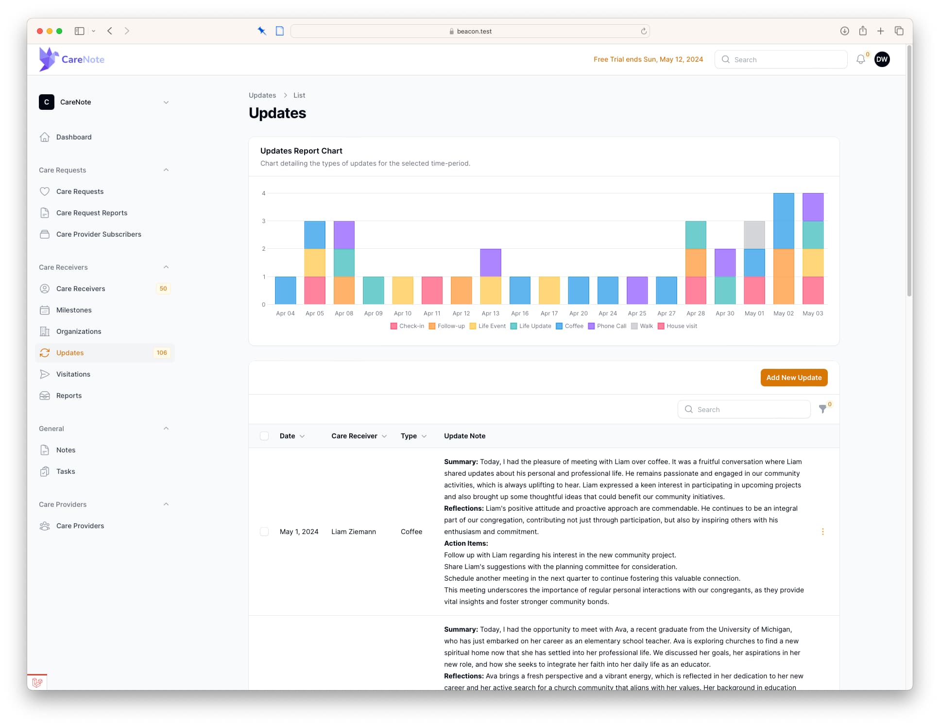 Streamlining Care Management with CareNote's New Update Feature