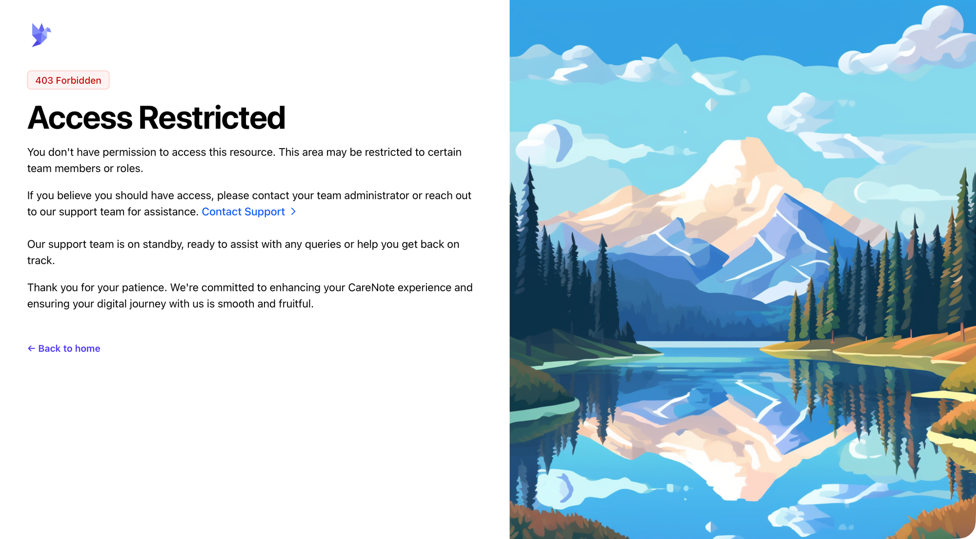 The generic Access Restricted page you'll see if the add-on isn't active for your team
